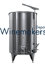 Jacketed, Variable Capacity, Conical Bottom Tanks 1,000 to 2,150 Liter
